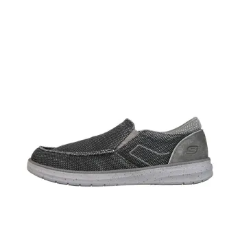 Skechers Cushioned Anti Slip And Wear Resistant Lightweight Low Top Casual Shoes Men's Black Gray