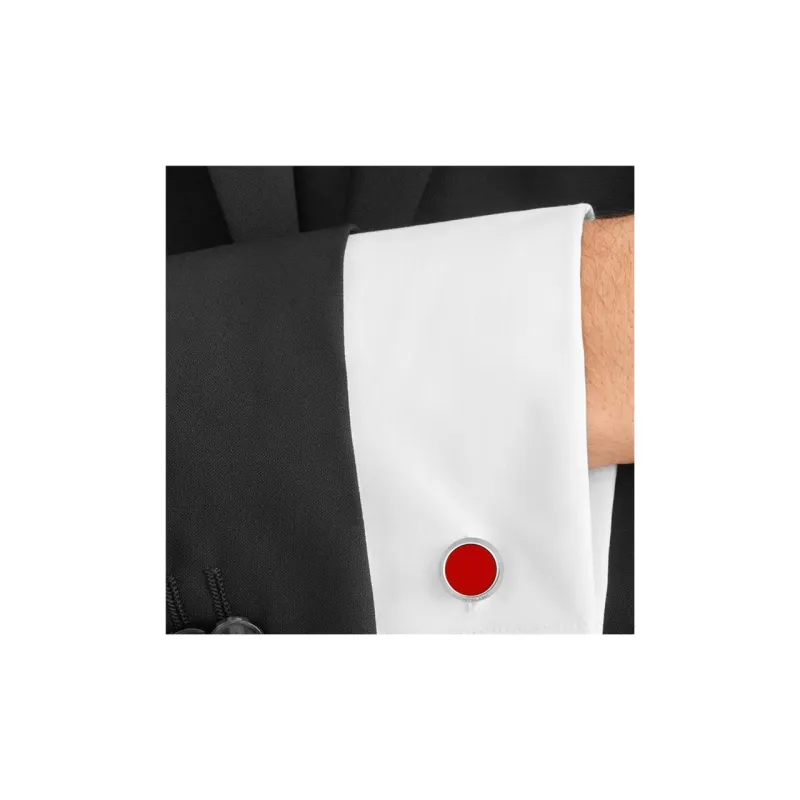 MONTBLANC Stainless Steel Cufflinks Men's Red-2