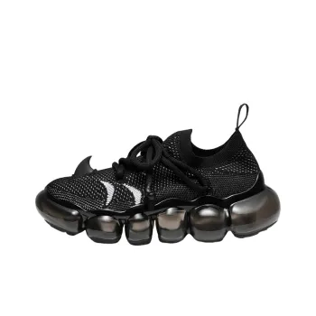 BERNHARD WILLHELM x Grounds Cushioning Low-Top Sports Casual Shoes Unisex Black White