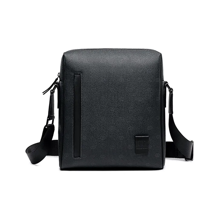 HLA Cow Leather With Synthetic Leather Crossbody Bag, Backpack, Shoulder Bag Men's Black-0