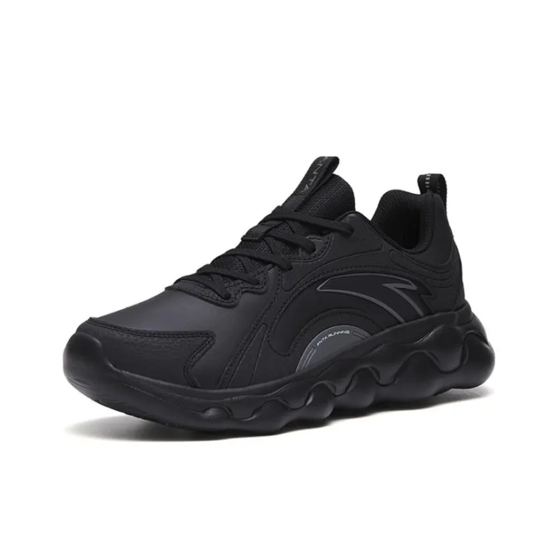 Anta Cushioning, Slip Resistant, Abrasion Resistant, Lightweight Low Top Running Shoes Men's Black-1