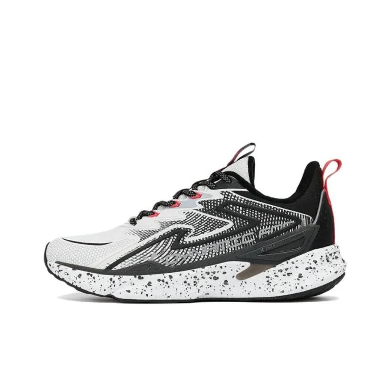 XTEP Slip Resistant, Abrasion Resistant, Thermal Low Top Running Shoes Men's Black White-0