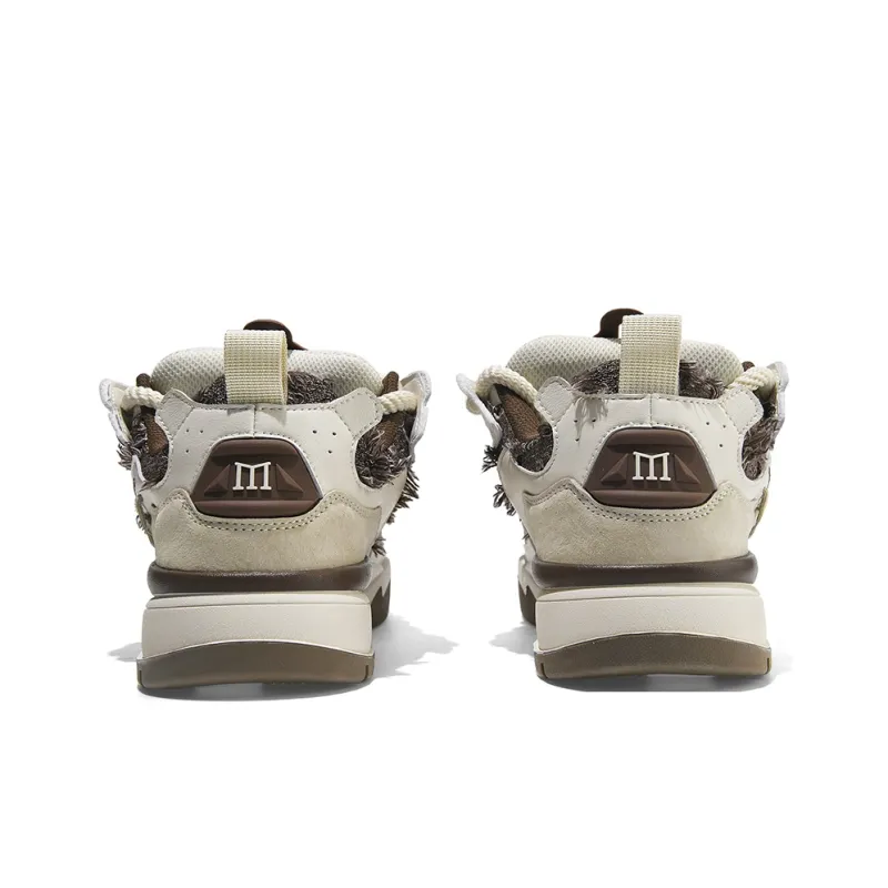 Masongarments Wear-resistant And Lightweight Low-Top Skateboard Shoes Unisex Misty Brown White-2