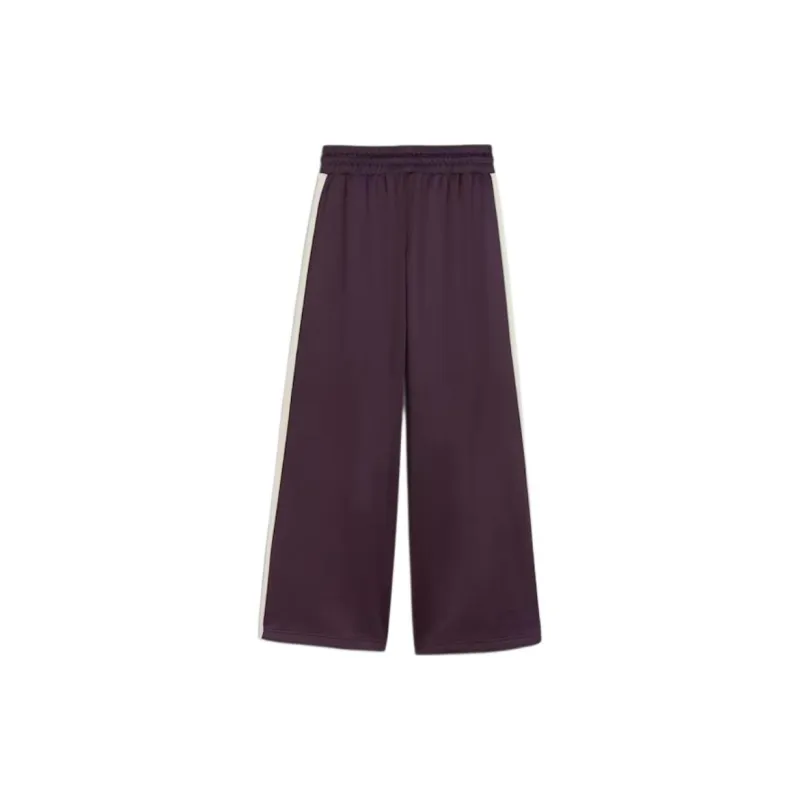 PUMA T7Rise Knitted Sweatpants Women's Midnight Plum-1