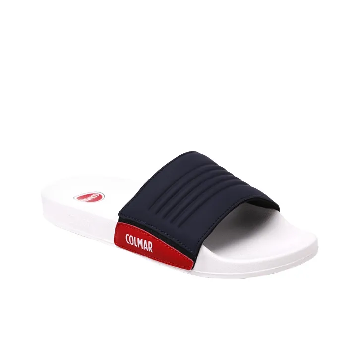 COLMAR Slide Slippers Men's Red White Dark Blue-2