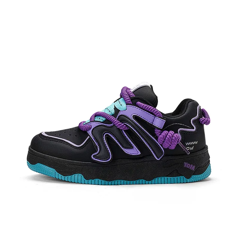 TALKING TOM Slip Resistant Cushioning Wear Resistant Breathable Low Top Skateboard Shoes Unisex-1