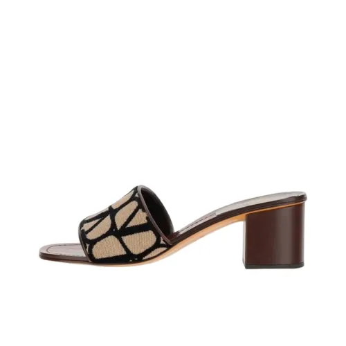 Valentino Slide Slippers Women's Brown