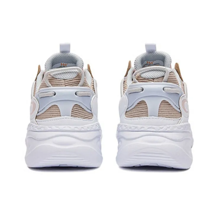 361° Shock Absorbing, Non Slip, Wear Resistant, Breathable And Lightweight Low Top Running Shoes Women's White Gray-2