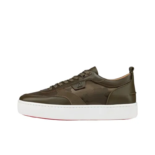 Christian Louboutin Skateboard Shoes Men Low-Top Green