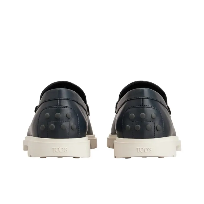 TOD'S Slipper Monogrammed Leather Loafers-3