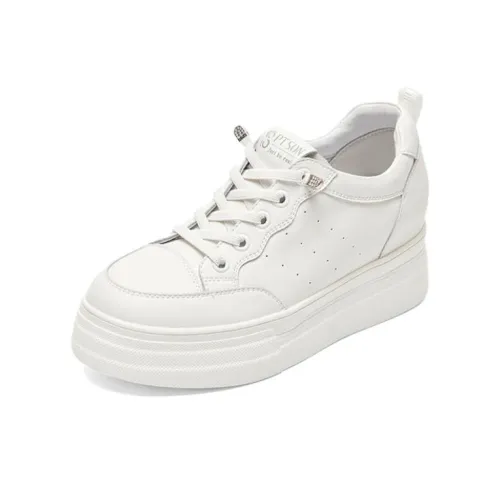 PT'SON Skateboard Shoes Women's Low-Top White