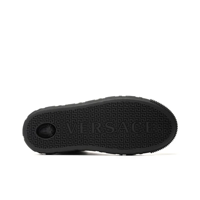 VERSACE Stylish Skateboarding Shoes Men's Black-4