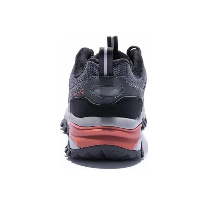 TOREAD Cushioning, Slip Resistant, And Abrasion Resistant Low Top Travel Mountaineering Outdoor Shoes Men's Gray Red-3