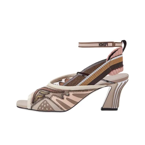 FENDI Strap Sandals Women's Pink Brown
