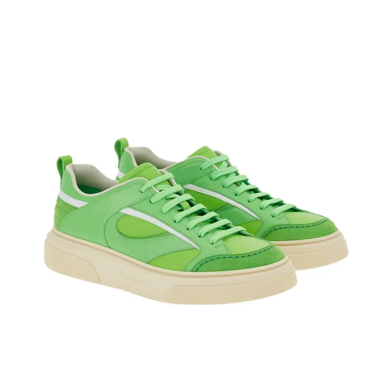 FERRAGAMO Stylish Skateboarding Shoes Men's Green-1