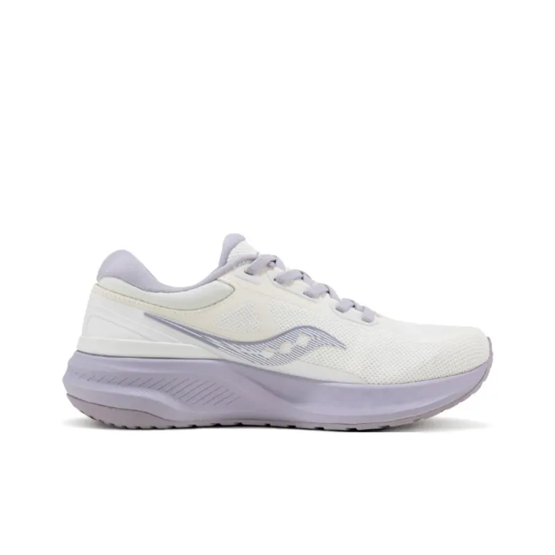 Saucony Puff Anti Slip Wear Resistant Low Top Running Shoes Women's White Purple-1
