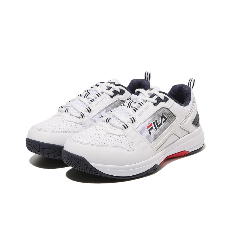 FILA Stroke 2 T3 Stroke 2 T3 Slip Resistant Balance Rebound Low Top Tennis Shoes Unisex White Gray Korean Style-1