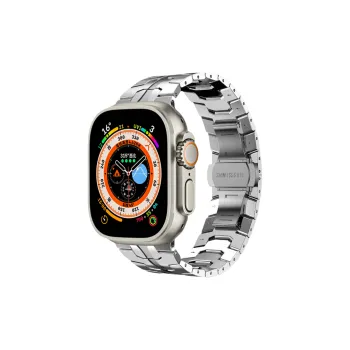 FZRT Watch Bands Stainless Steel Metal Iron Man Butterfly Clasp Strap Unisex