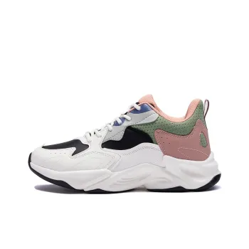 361° Slip Resistant And Abrasion Resistant Coverage Low Top Sports Casual Shoes Women's Feather White Oil Ink Blue