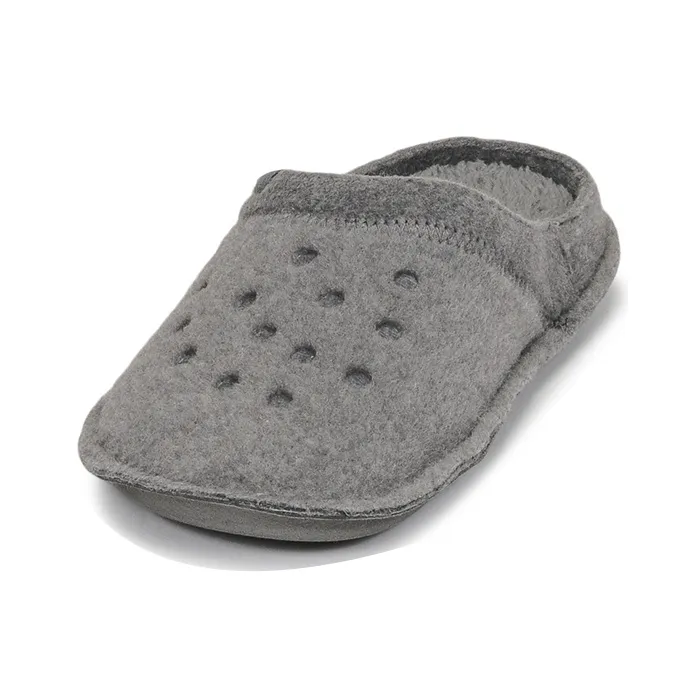 Crocs Classic Slipper Casual Thicken Stay Warm Shoe Unisex Gray-4