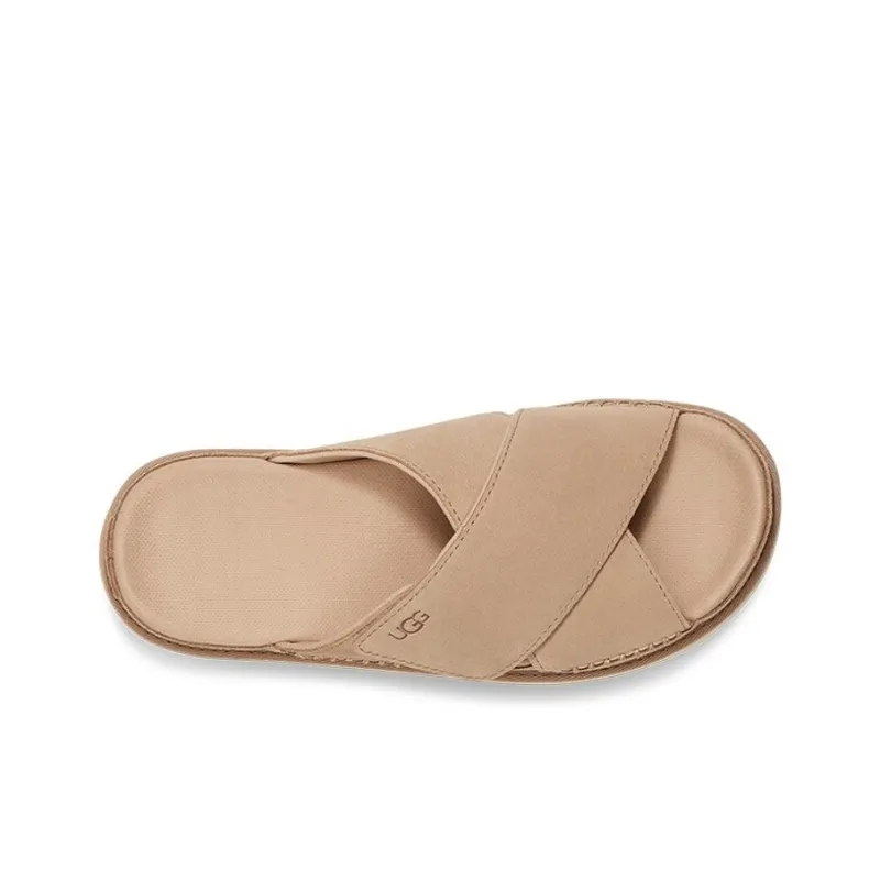 UGG Goldenstar Cross Slide Driftwood Women's-3