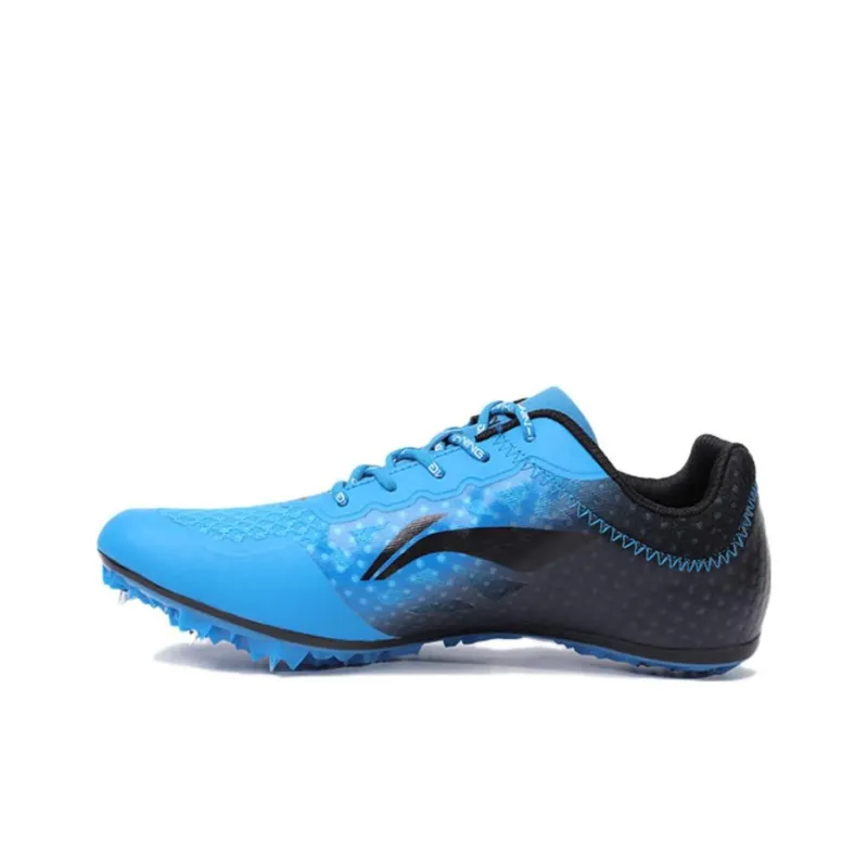 LiNing Wear Resistant Lightweight Rebound Low Top Running Shoes Men's Blue Black-0