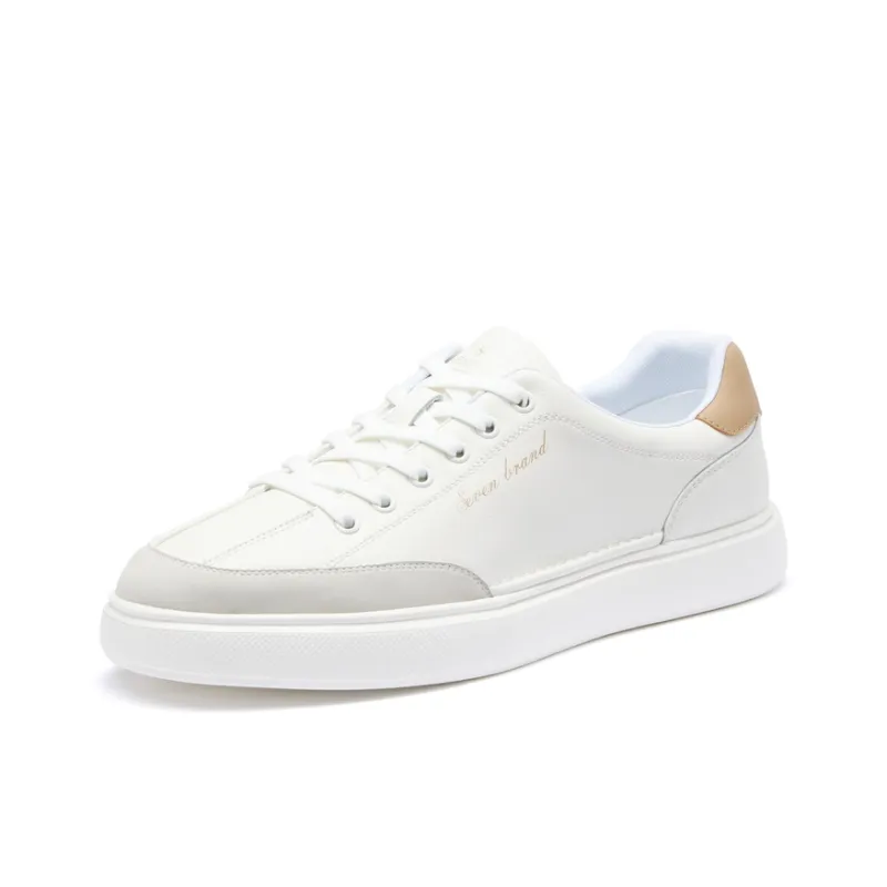 SEVEN Low Top Skateboard Shoes Men's White-0