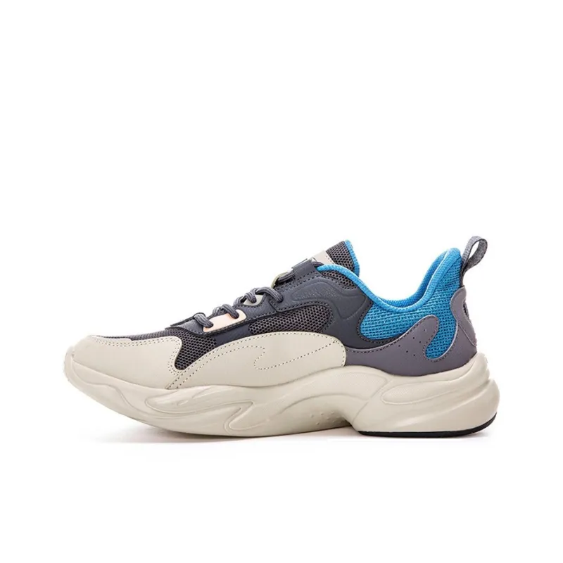 Erke Casual Shoes Men Low Top Carbon Gray/Smoke Gray/Coral Orange-0