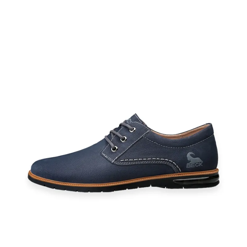 BECK Casual Leather Shoes Men's Khaki-0