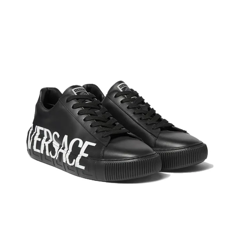 VERSACE Medusa Greca Low Black Black White-2