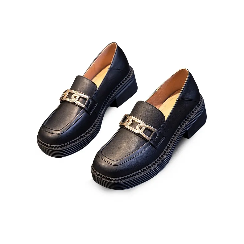 Lady's House Loafers Women's Black Brown-3