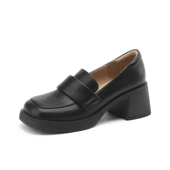 JOSINY Loafers 6cm Women's Black/Ecru