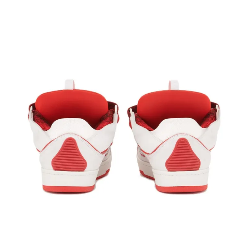 Lanvin Curb Sneaker 'White Red'-4