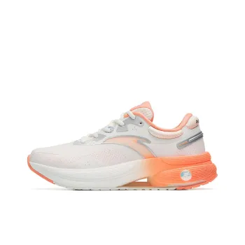 Anta C100 Collection Wear Resistant Low Top Running Shoes Women's White Orange Silver