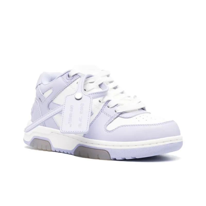 OFF WHITE Out Of Office Calf Leather Sneaker 'Purple White' Women's-1