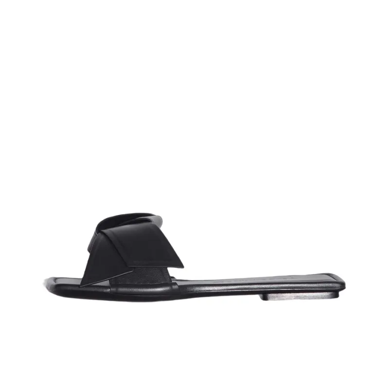 Acne Studios Bow-detailing Leather Slides-0