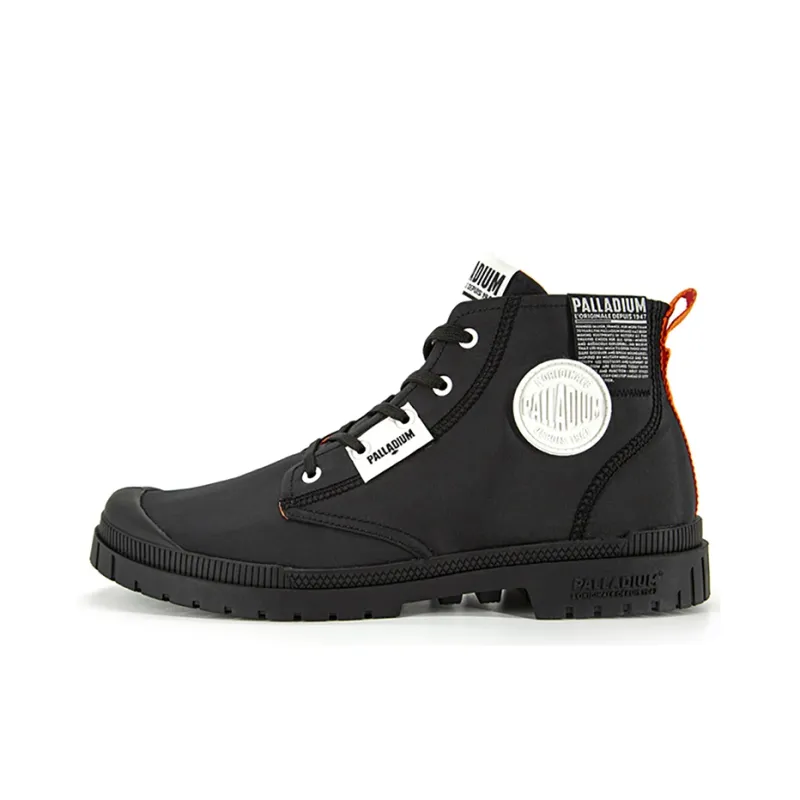 Palladium Canvas Shoes Unisex High Top Black-0