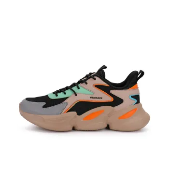 QIAODAN Anti Slip Wear Resistant Low Top Running Shoes Men's Sand Umber Black