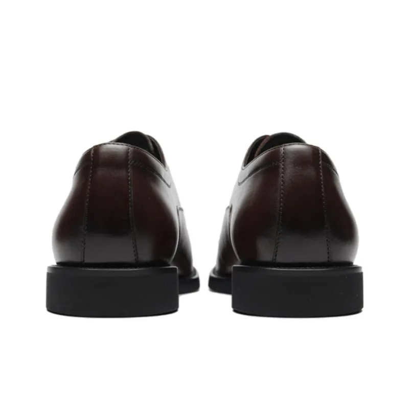 HLA Dress Shoes Men Low Top Black/Brown-2