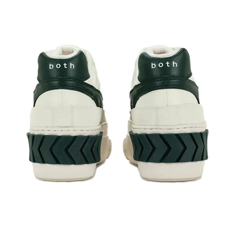 Both Tyres Platform Low Top Skateboard Shoes Women's White Green-5