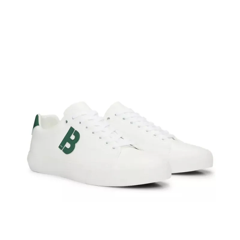 HUGO BOSS Low-Top Stylish Skateboarding Shoes Men's White Green-2