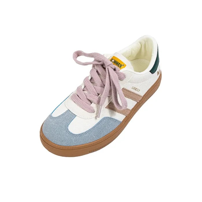 MINGKUANG Skateboard Shoes Women's Low Top Ice Cream/Cream/Grape Purple/Watermelon Red-2