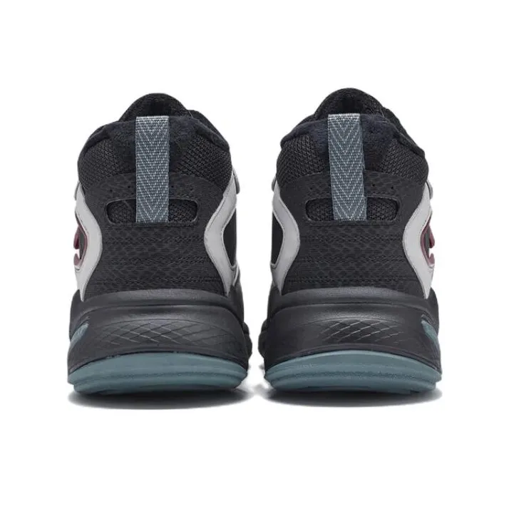 XTEP Anti Slip Wear Resistant High Top Sports Casual Shoes Men's Black Gray-4