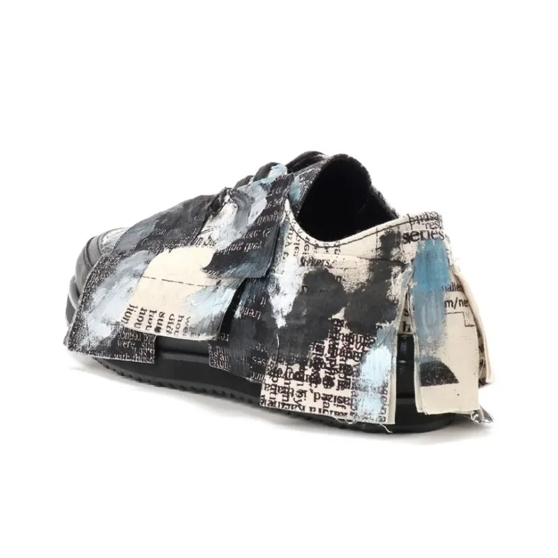 Yohji Yamamoto Low-Top Stylish Skateboarding Shoes Men's Black Gray White-3