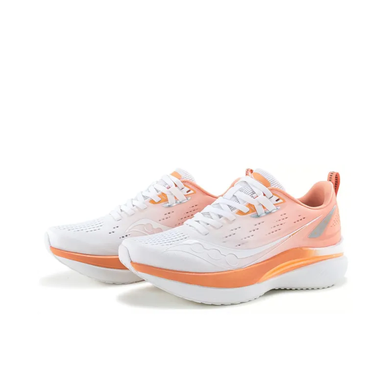 Saucony Cushioning, Slip Resistant, And Abrasion Resistant Low Top Running Shoes Women's White Pink-2