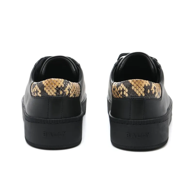 BALLY Python print Leather Sneakers-3