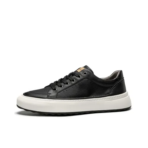 LEAVELAND Stylish Skateboarding Shoes Men's Black