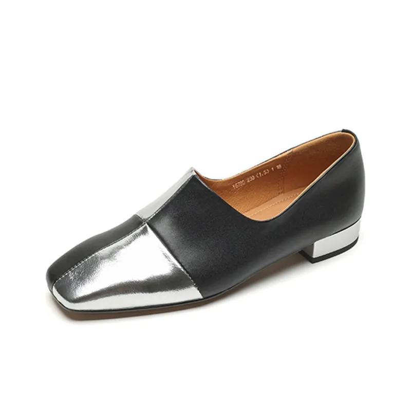 EASTTATA ET Loafers Women's Black, Gold, Silver-5