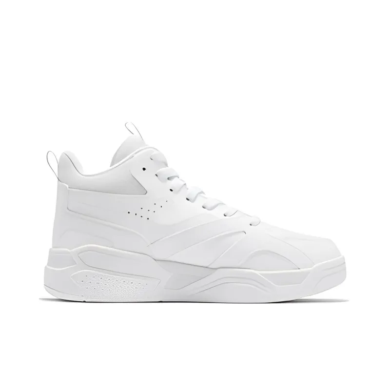 361° Thermal Slip Resistant And Abrasion Resistant High Top Winter Padded Skateboard Shoes White Blue-1