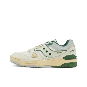Saucony Cross 90 Anti Slip Wear Resistant Low Top Skateboard Shoes Unisex White Green